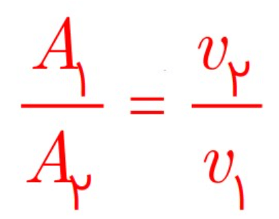 شکل دیگر معادله پیوستگی برای حل کردن پرسش 2-7 فیزیک دهم